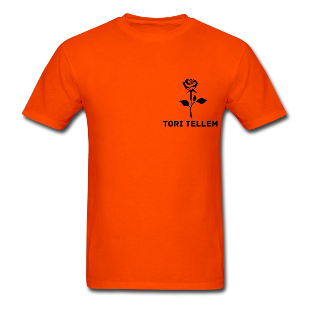 Tori Tellem Rose Unisex Tshirt - orange