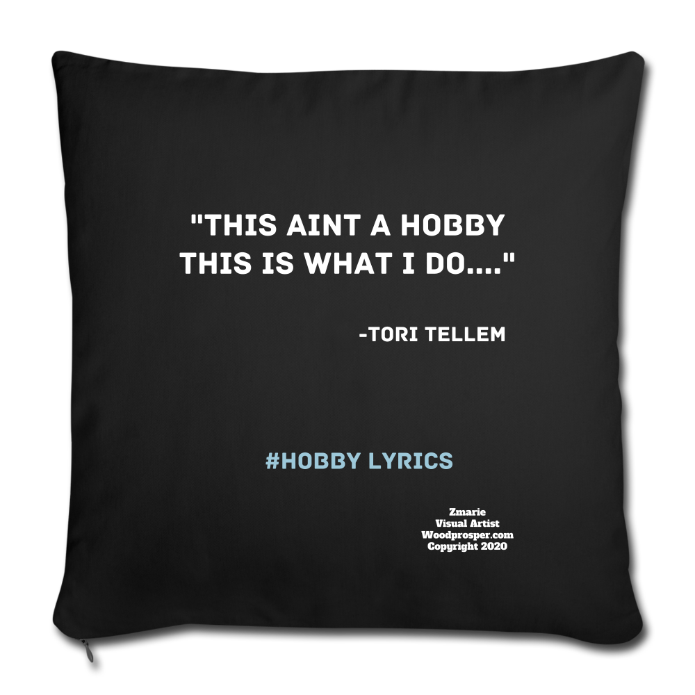 Tori Tellem Throw Pillow Cover 18” x 18” - black