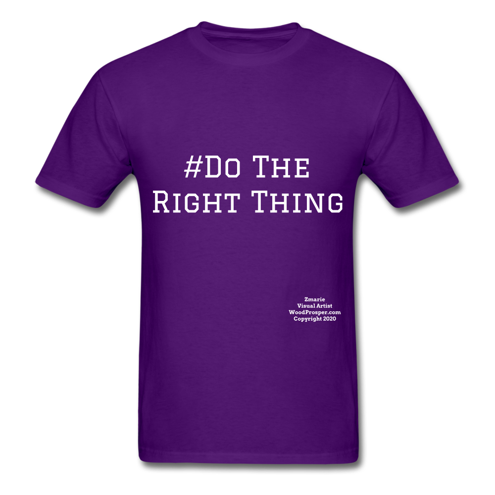 Do The Right Thing Crewneck Men's T-Shirt - purple