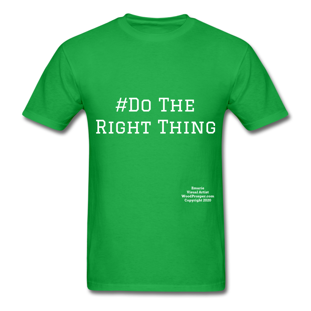 Do The Right Thing Crewneck Men's T-Shirt - bright green