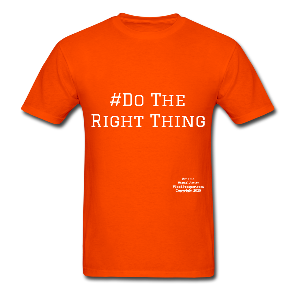 Do The Right Thing Crewneck Men's T-Shirt - orange