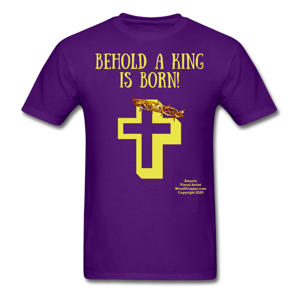 A King is Born Men's T-Shirt - purple