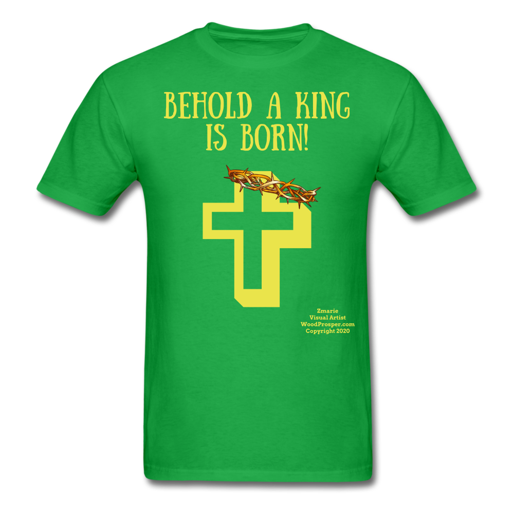 A King is Born Men's T-Shirt - bright green
