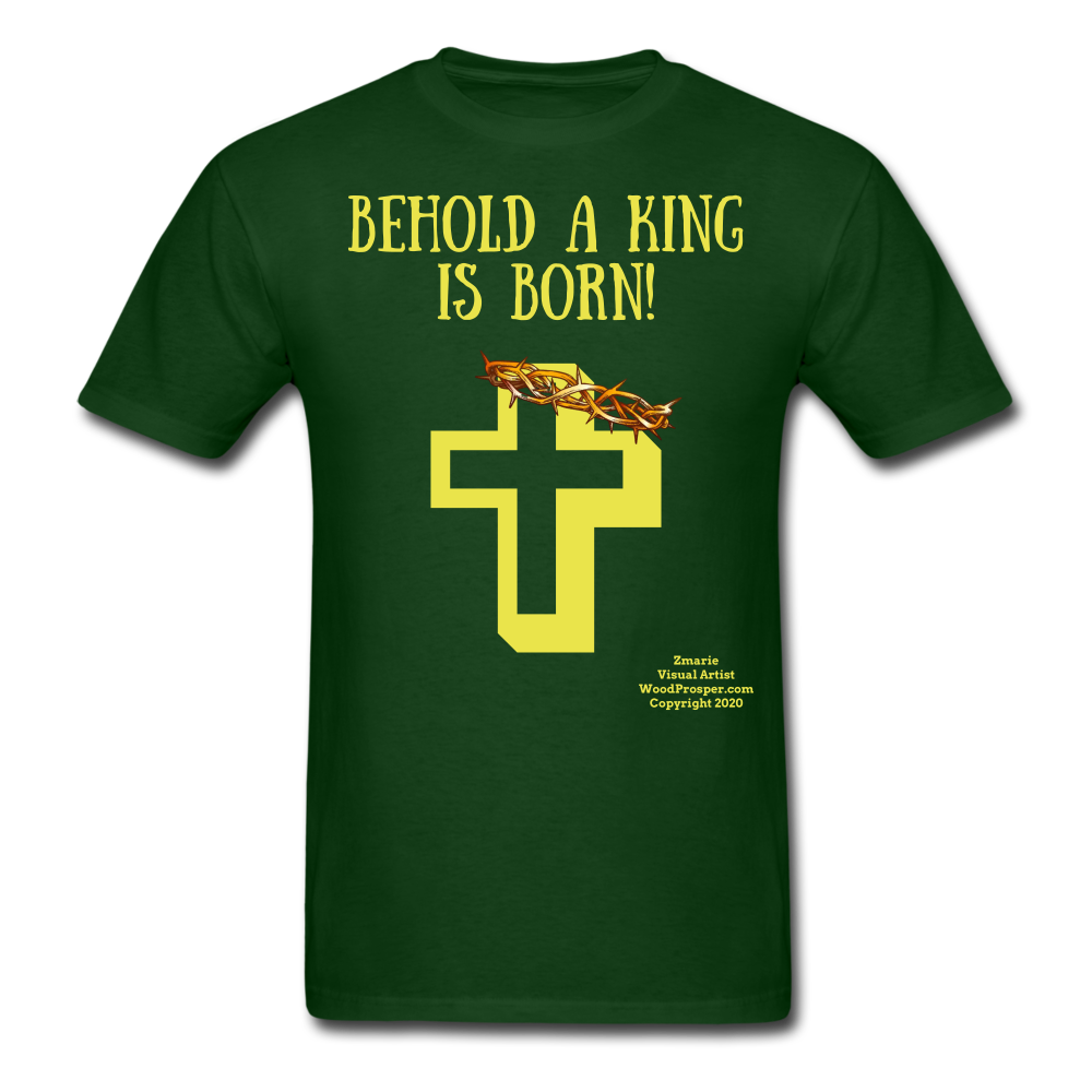 A King is Born Men's T-Shirt - forest green