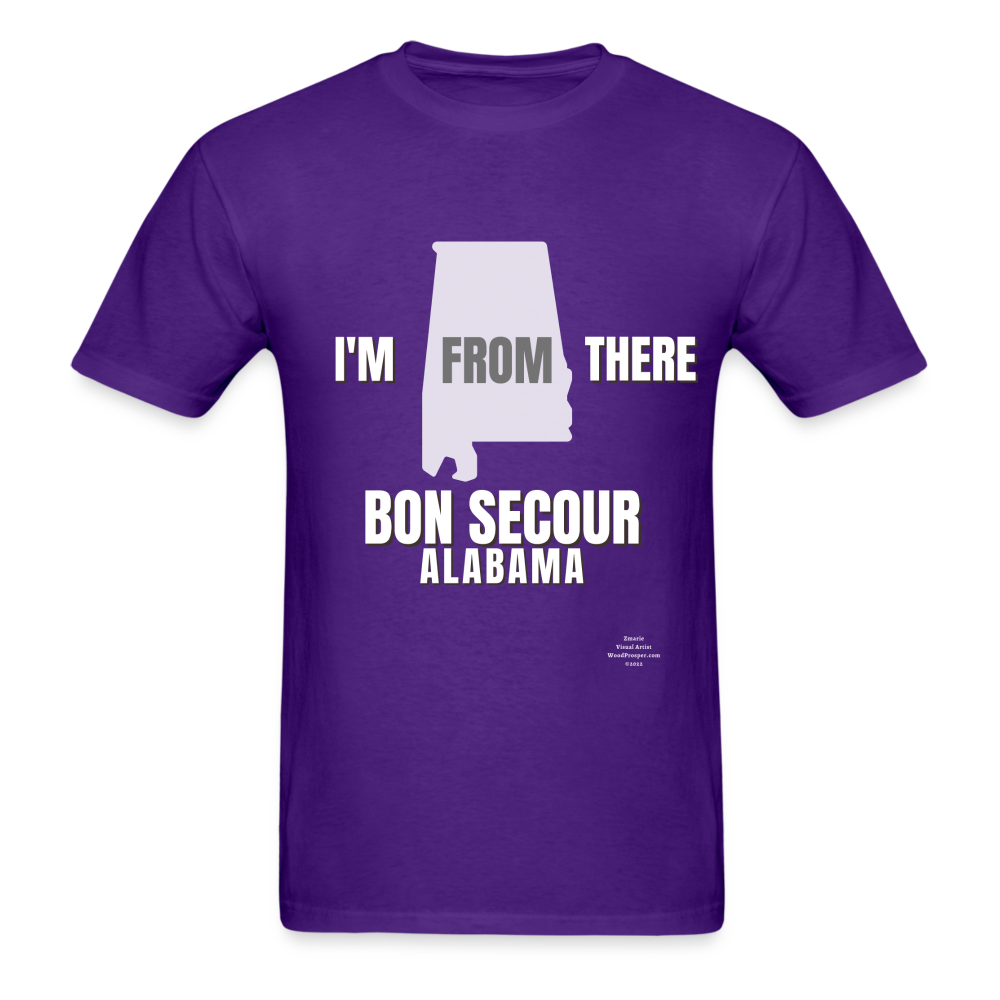 Bon Secour I'm From There Adult T-Shirt - purple