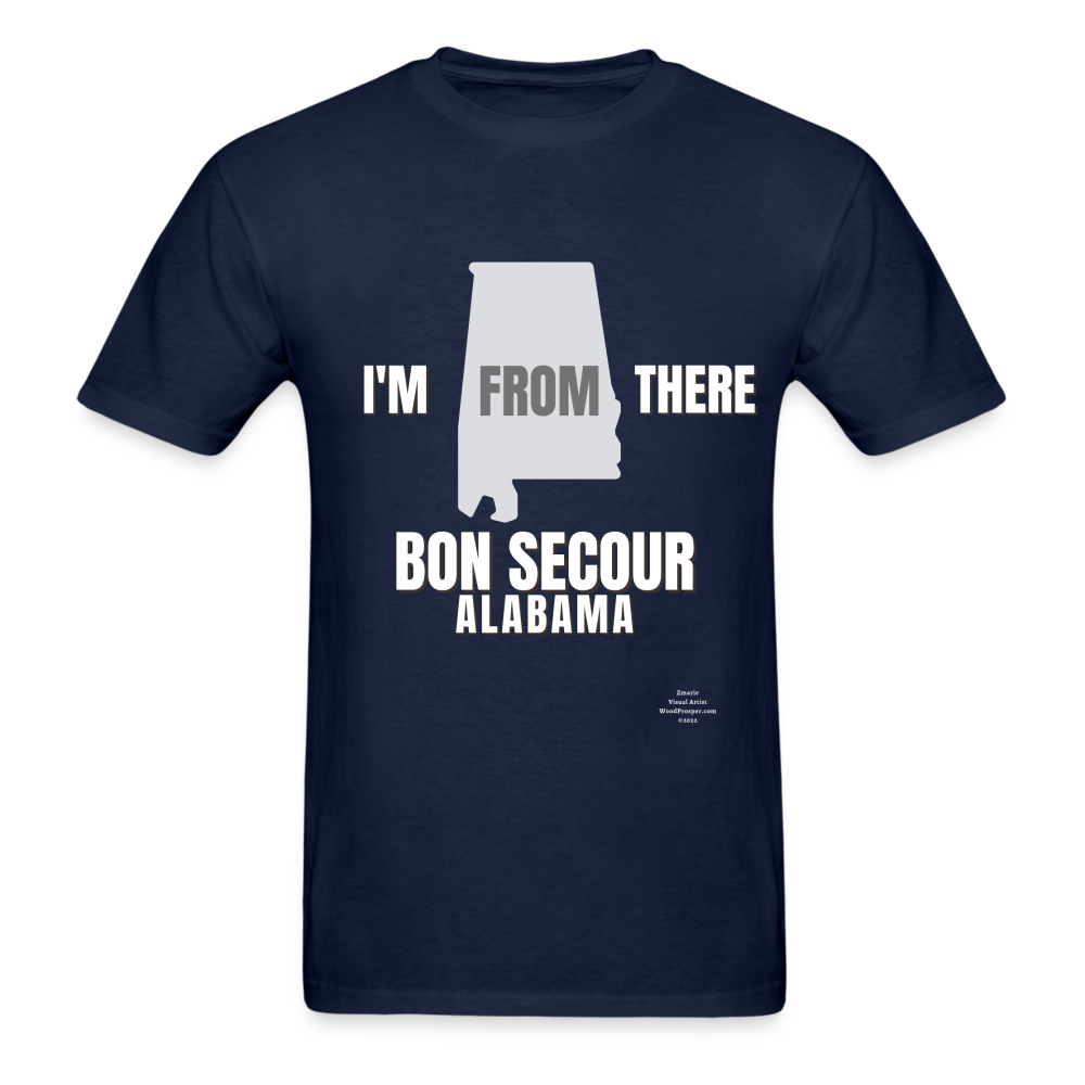 Bon Secour I'm From There Adult T-Shirt - navy
