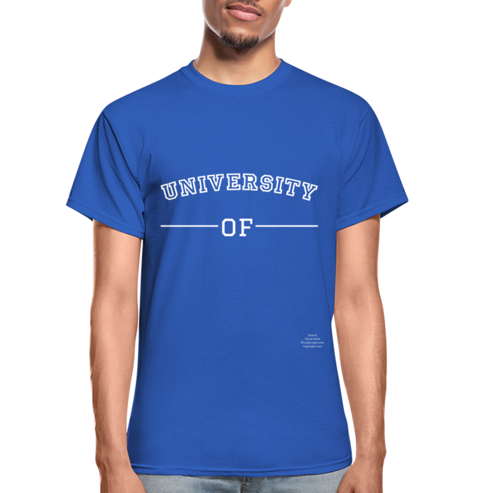 Customizable University Of _________ Adult T-Shirt - royal blue