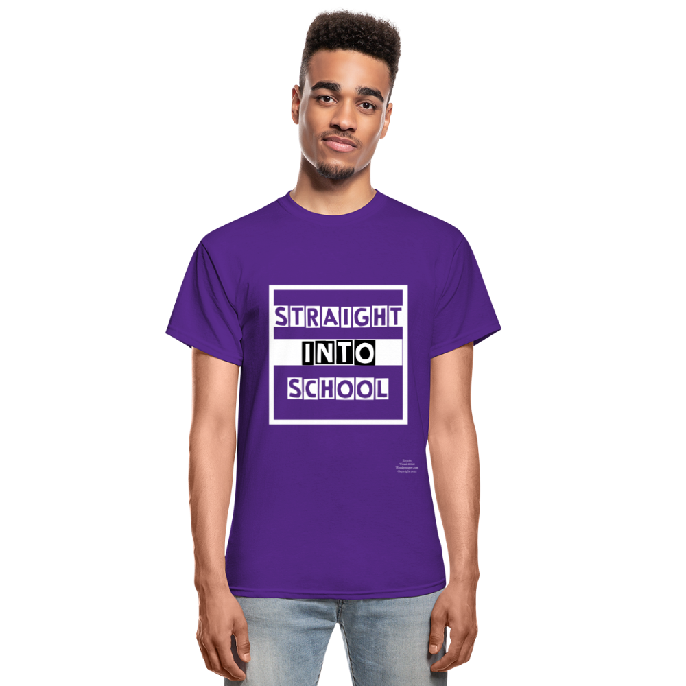 Straight Into School Adult T-Shirt - purple