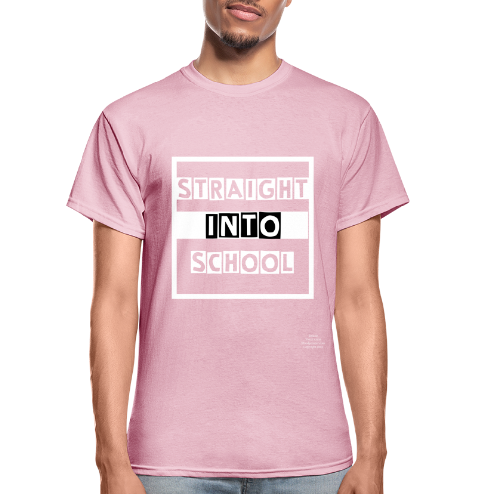 Straight Into School Adult T-Shirt - light pink