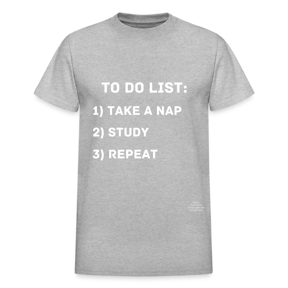 To Do List Adult T-Shirt - heather gray