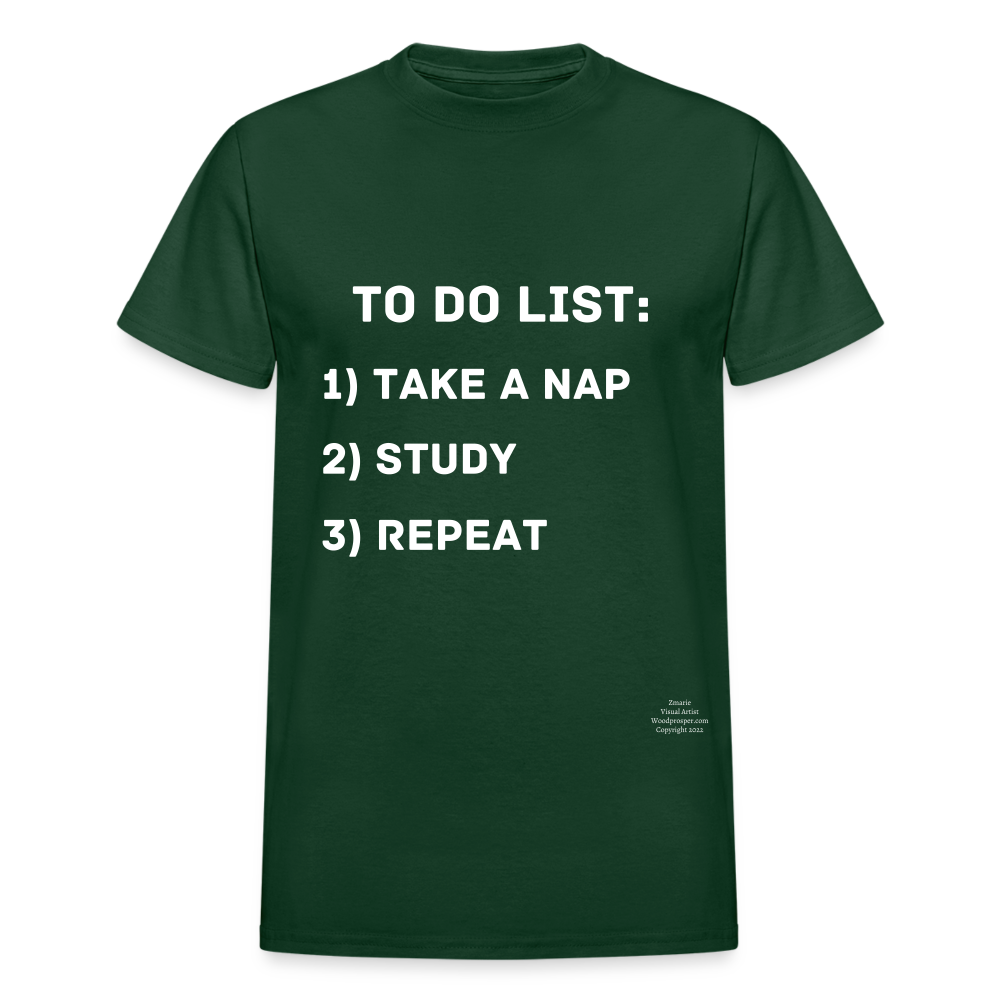 To Do List Adult T-Shirt - forest green