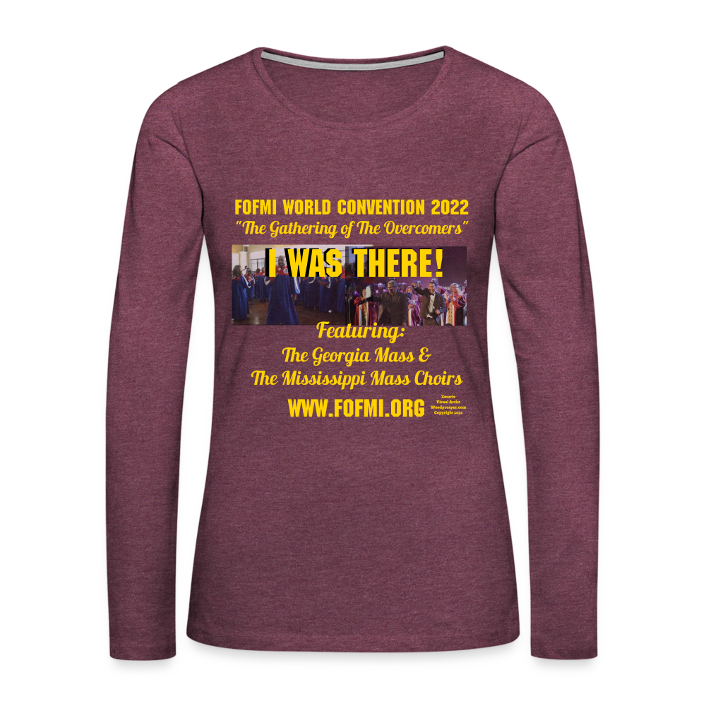 FOFMI World Convention 2022 Women's Premium Long Sleeve T-Shirt - heather burgundy