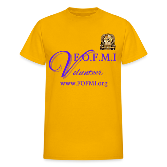 FOFMI Volunteer Team Adult T-Shirt (Gold or White) - gold