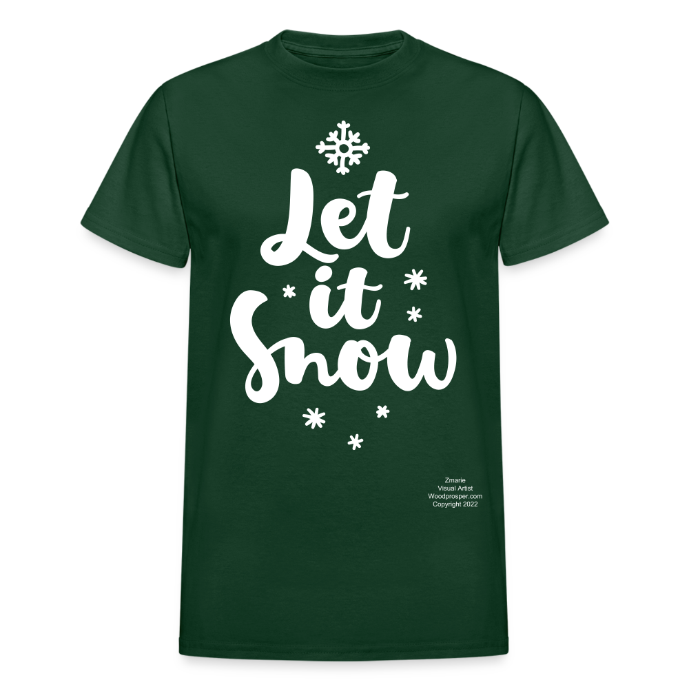LET IT SNOW T-shirt - forest green
