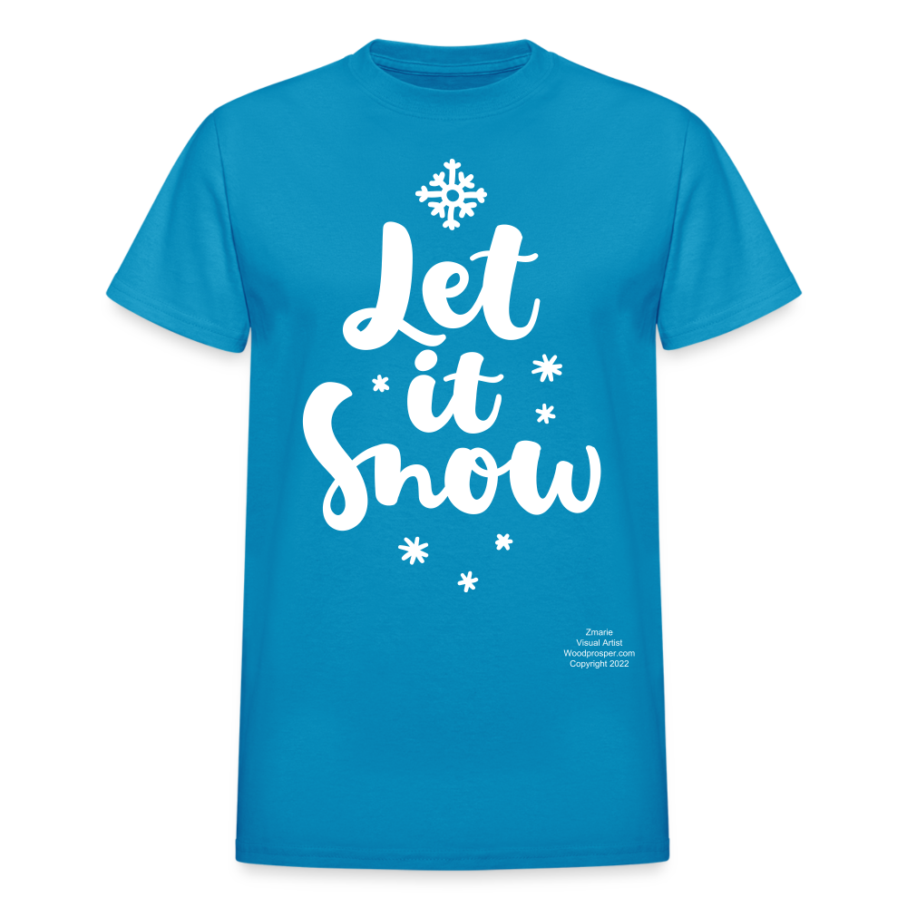 LET IT SNOW T-shirt - turquoise