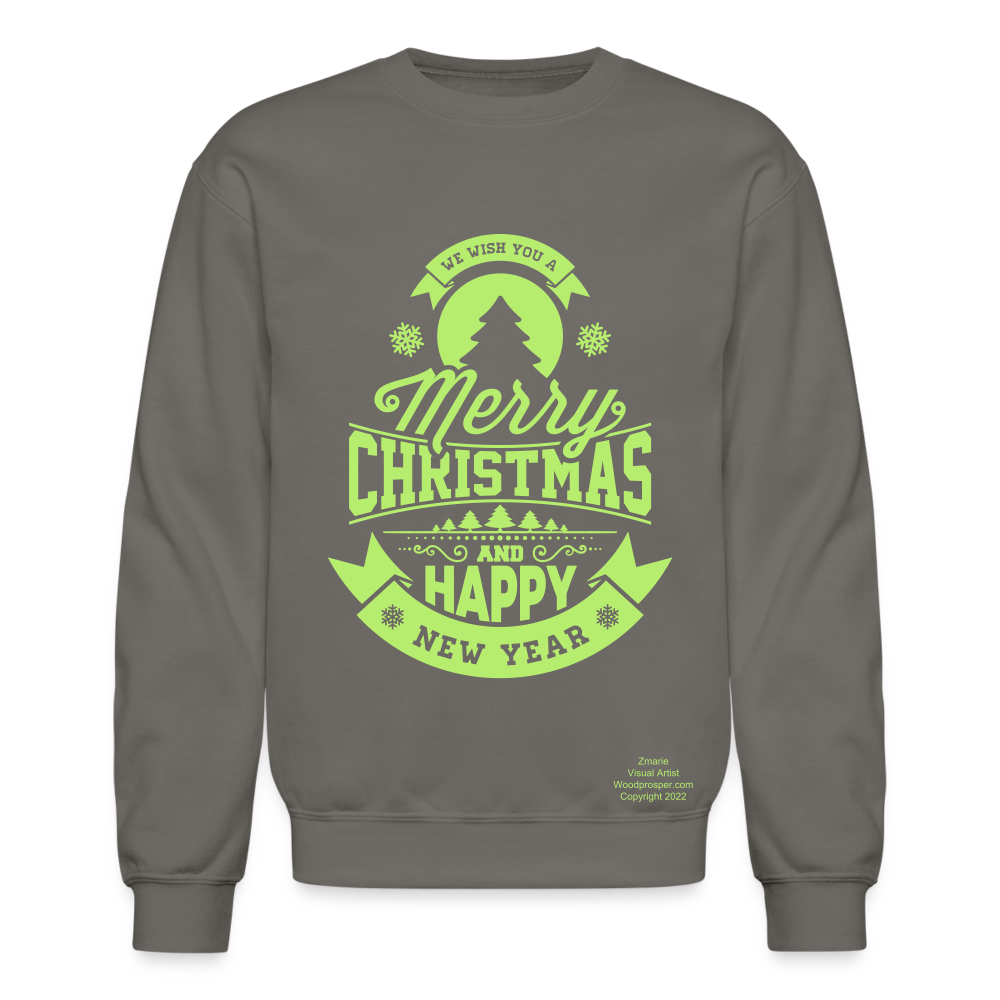 Merry Christmas Crewneck Sweatshirt - asphalt gray