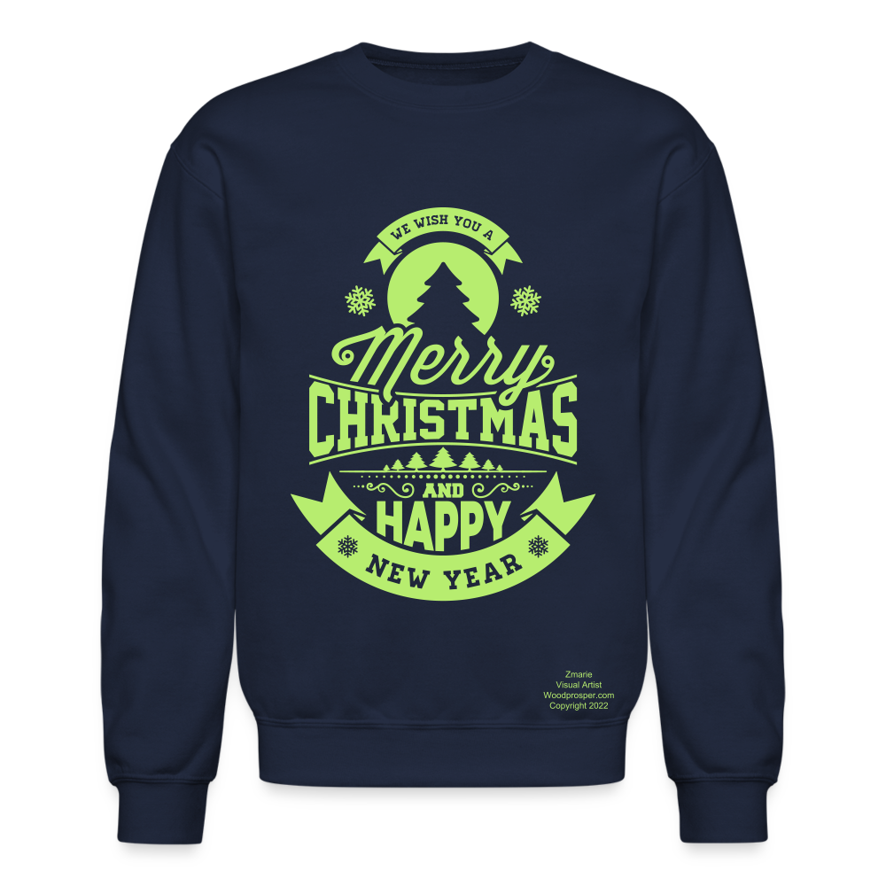 Merry Christmas Crewneck Sweatshirt - navy