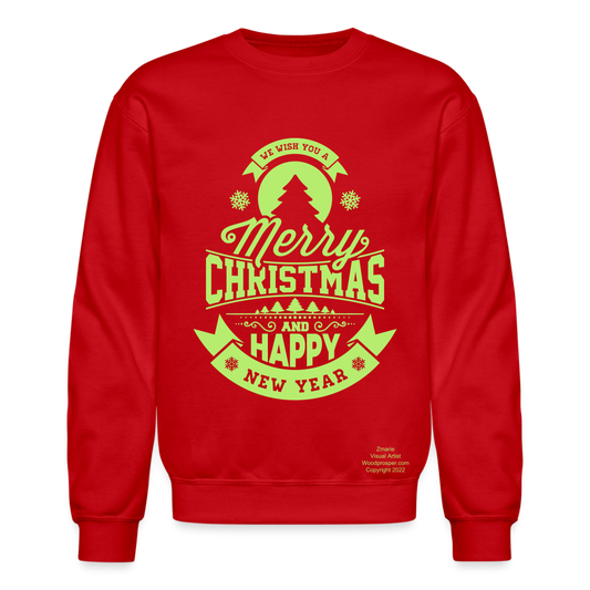 Merry Christmas Crewneck Sweatshirt - red