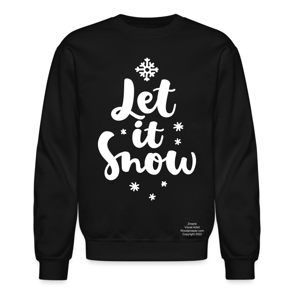 LET IT SNOW Crewneck Sweatshirt - black