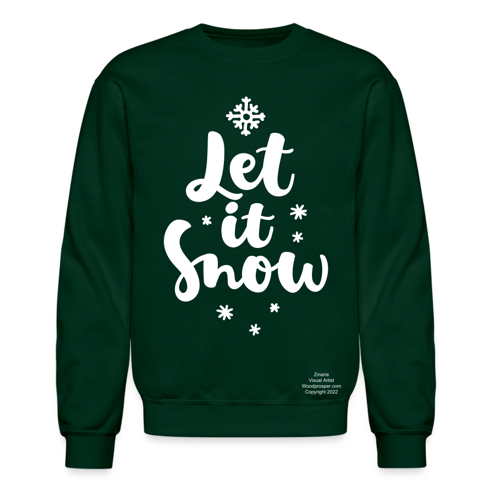 LET IT SNOW Crewneck Sweatshirt - forest green