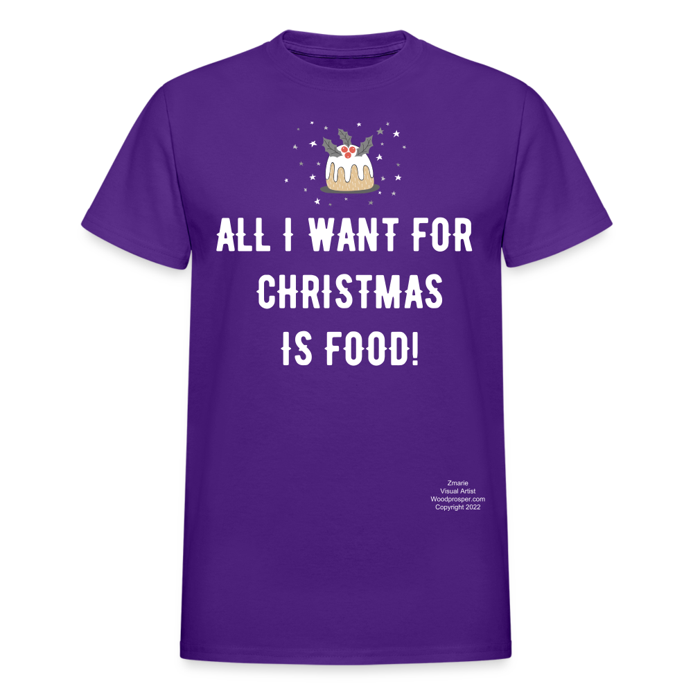 ALL I WANT Adult T-Shirt - purple